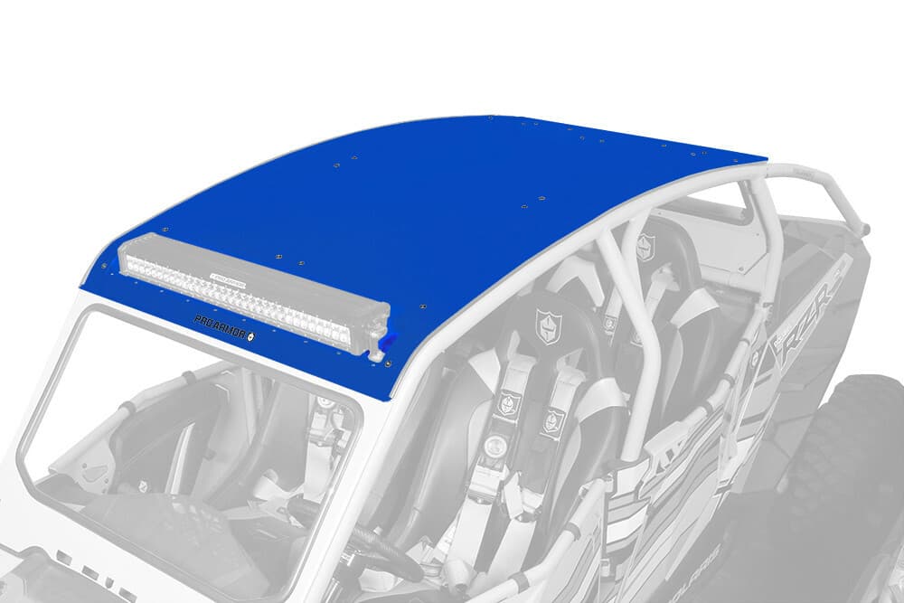 Pro Armor Asylum Roof W/Light Bar Pocket Polaris Blue