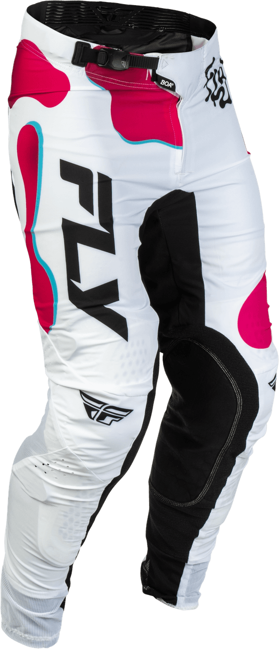 Fly Racing Lite Vibe Pants White/Pink/Blue Size 38
