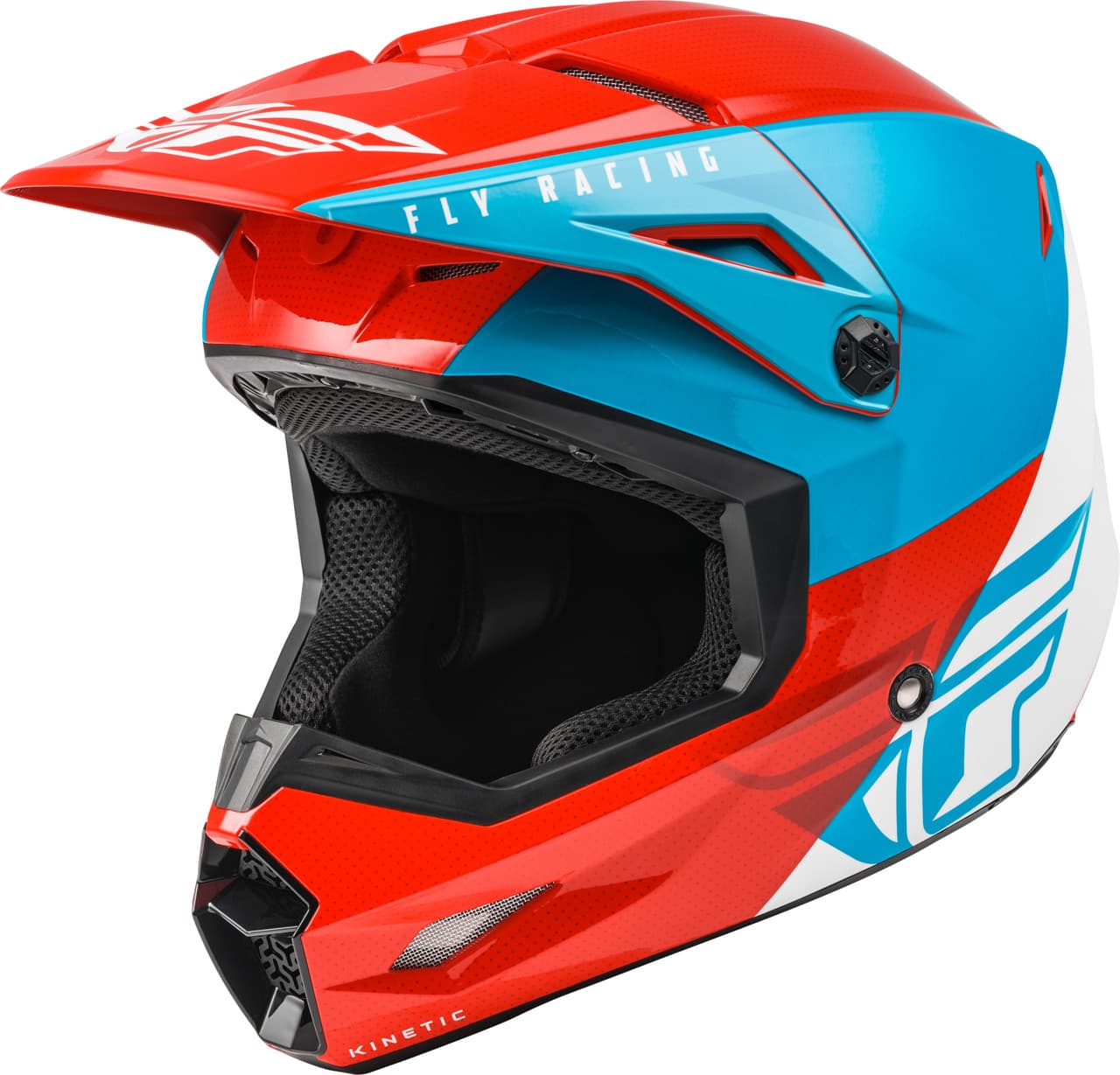 Fly Racing Kinetic Straight Edge Helmet Red/White/Blue LG