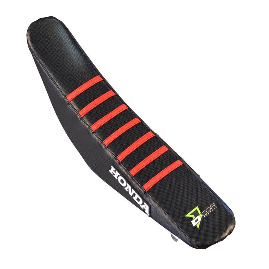D-Cor Seat Cover W/Ribs Black/Black/Red Honda