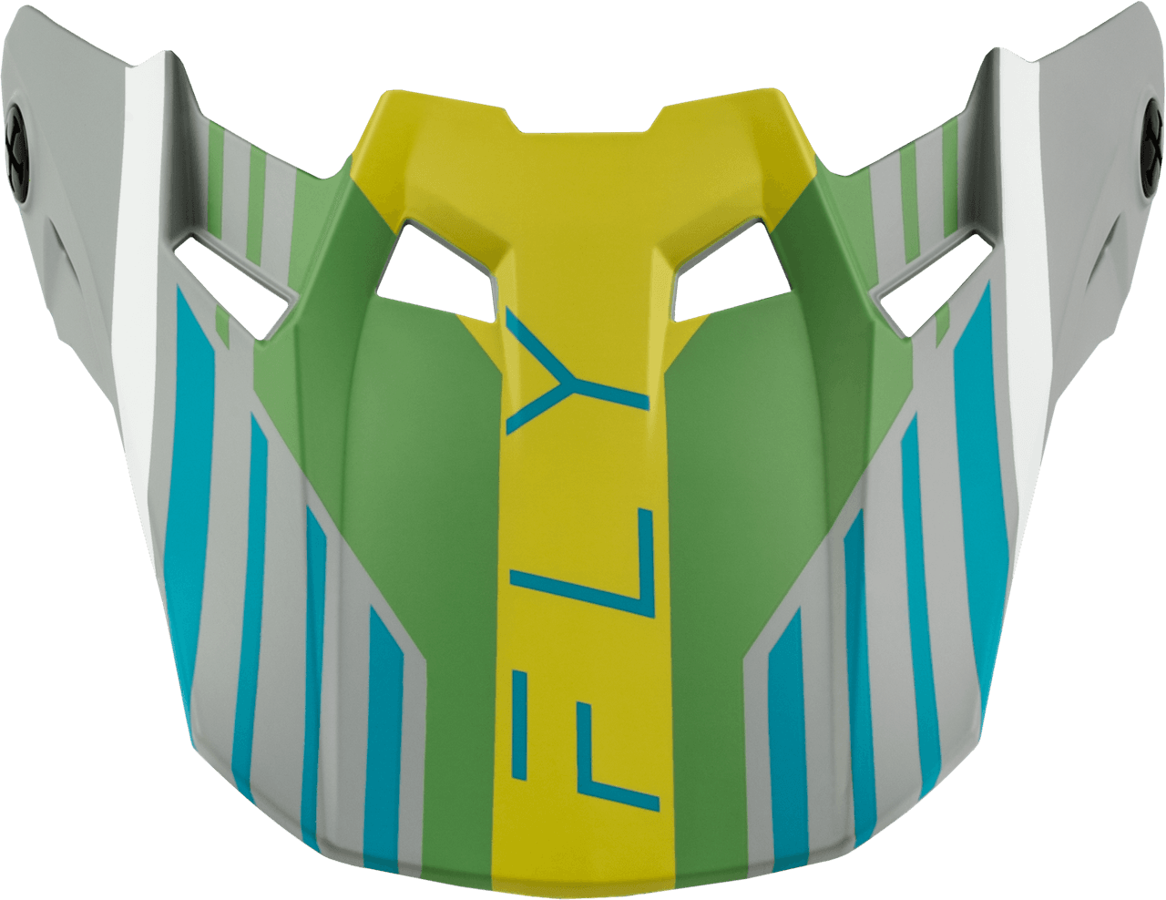 Fly Racing Formula Cc Strike Visor Matte Grey/Green/Teal XL/2X