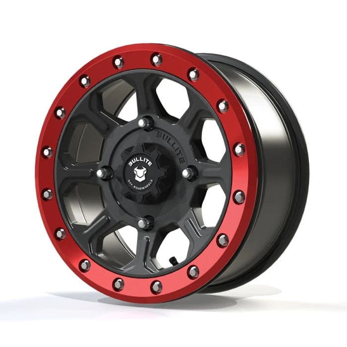 RULER WHEEL GUN METAL/RED, 15X7.0, 4/156, 5+2
