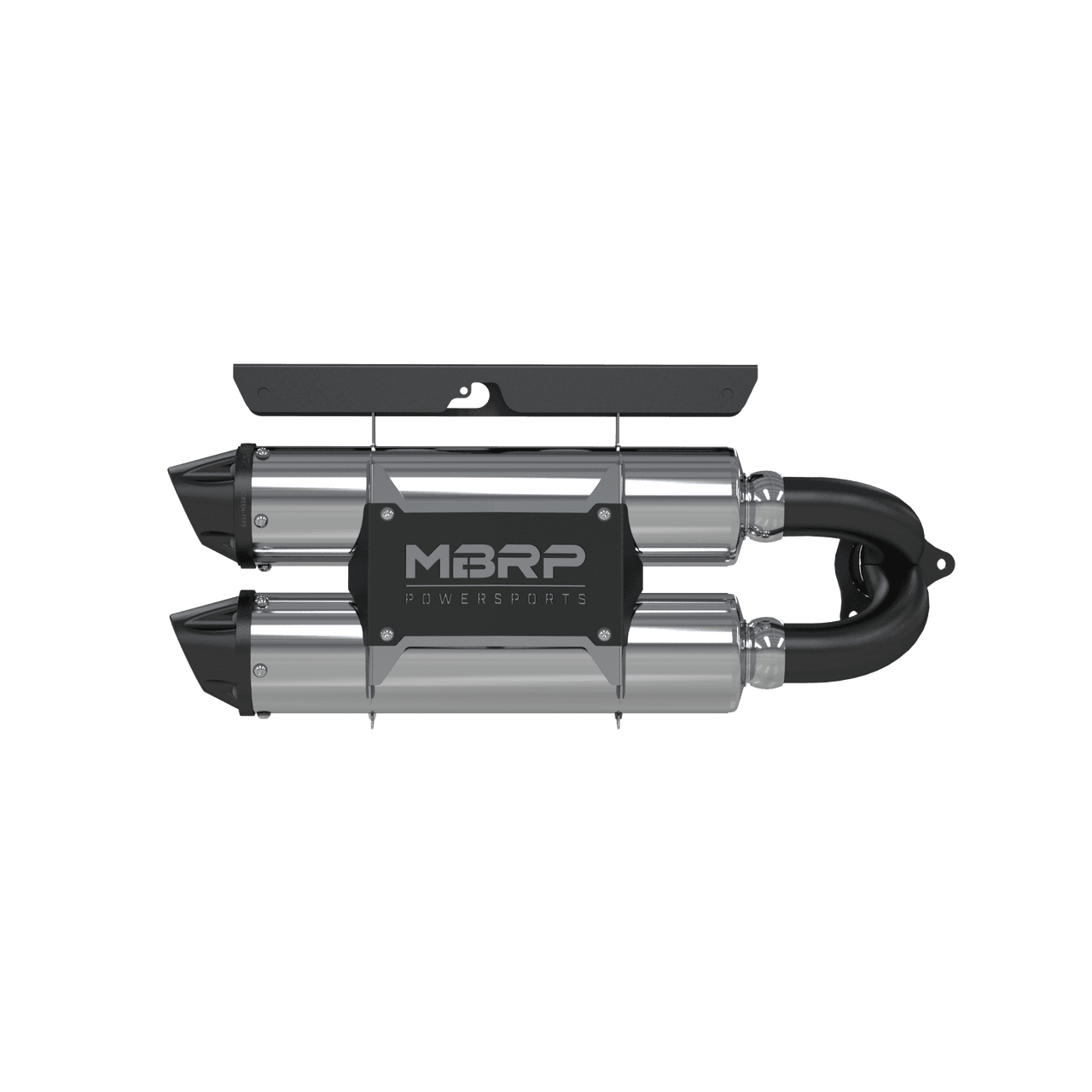 DUAL STACKED SLIP-ON SYSTEM W/ PERFORMANCE MUFFLER BLK TIP