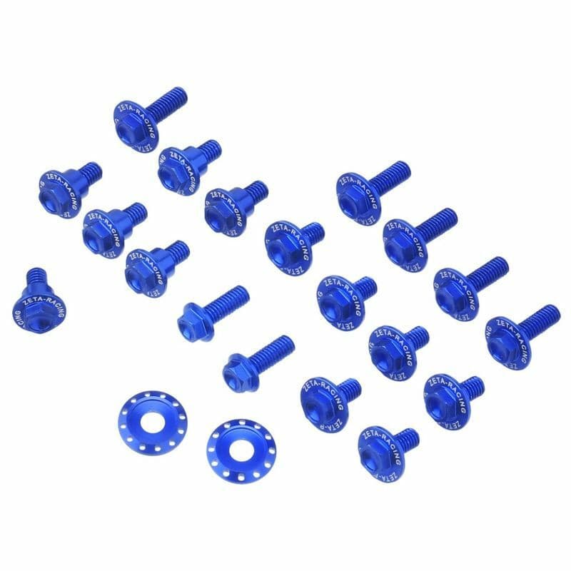 Zeta Aluminum Bolt Kit Yamaha Blue