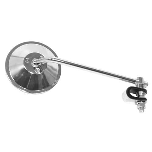 Emgo Round Clamp-On Mirror Silver 8"