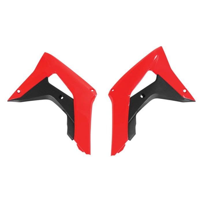 POLISPORT REPLICA PLASTIC,RADIATOR SCOOPS HONDA RED