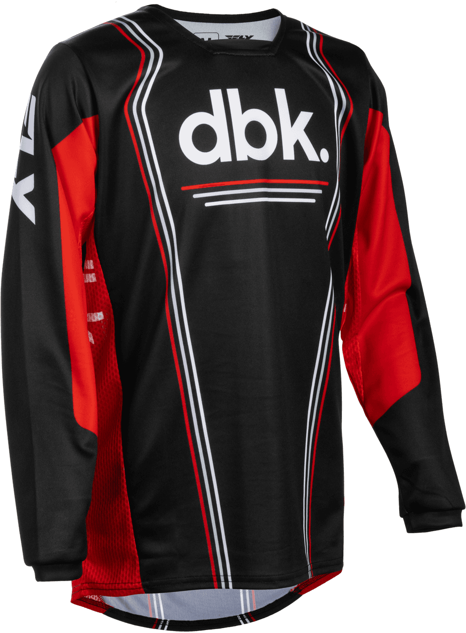 Fly Racing Youth Kinetic Dbk Jersey Black/Red/White YXL