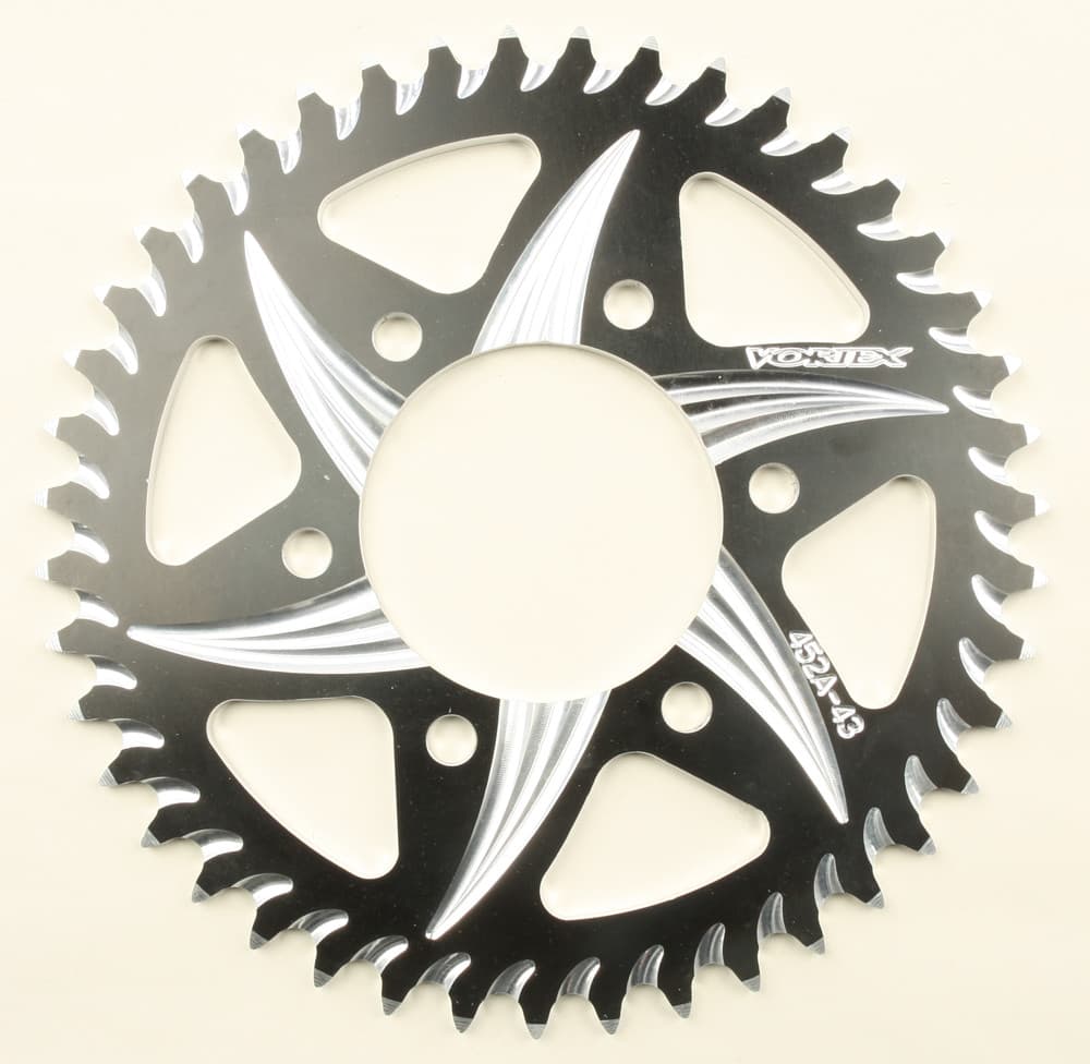Vortex Rear CAT5 Sprocket Aluminum 43T-520 Black Kawasaki