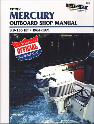 CLYMER MANUAL, MERCURY 3.9-135 HP OB 64-1971