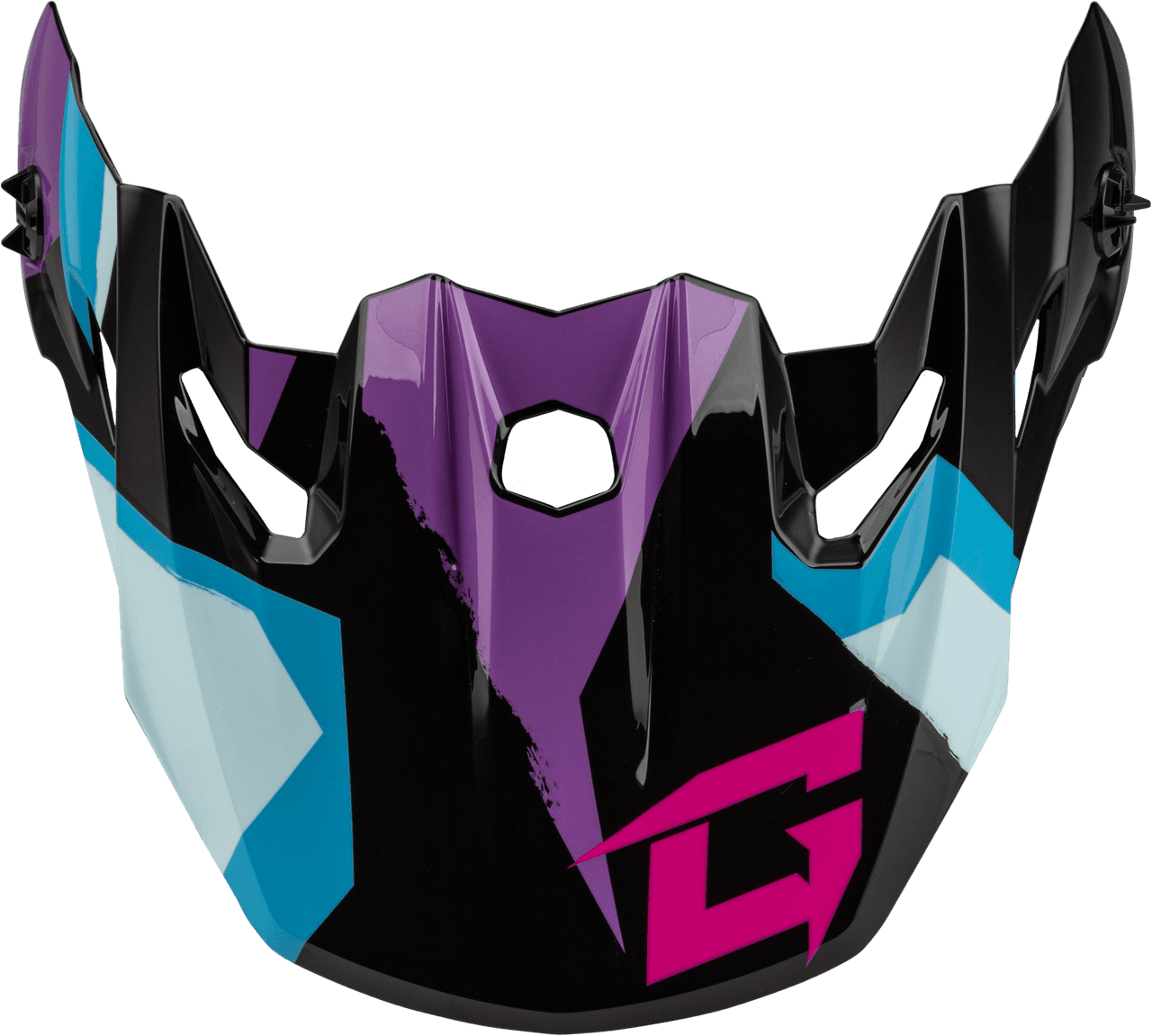 Gmax MX-96 Splinter Visor W/Screws Black/Purple/Blue