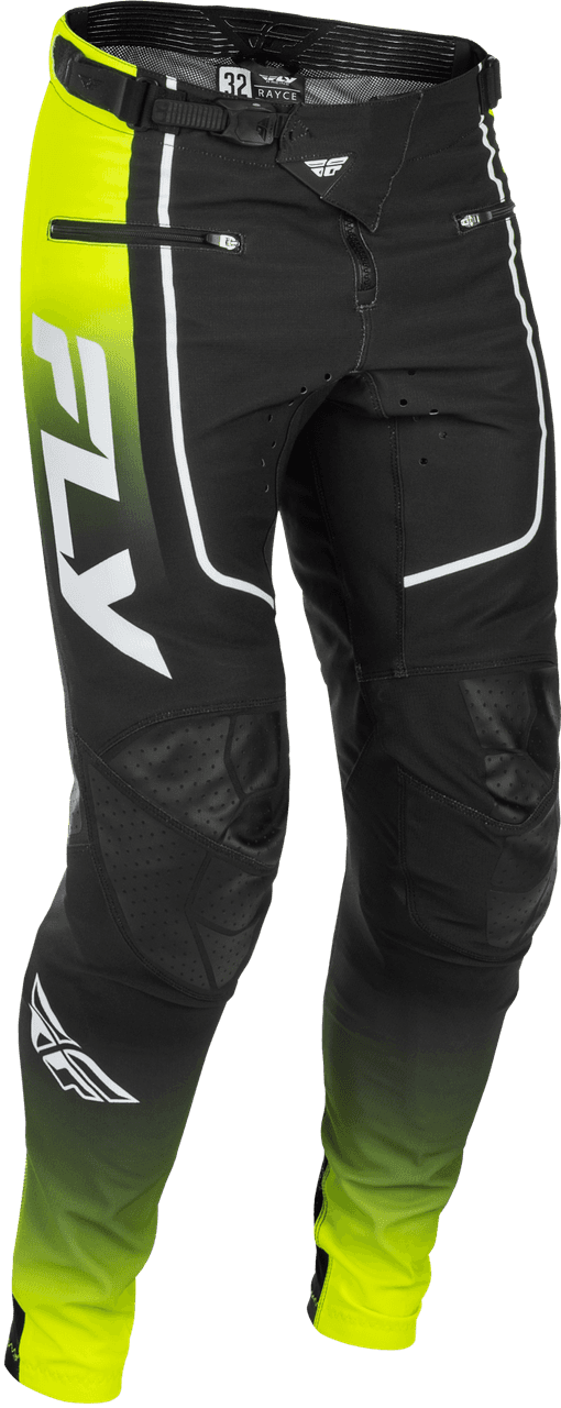 Fly Racing Rayce Bicycle Pants Lime/Black/White Size 28