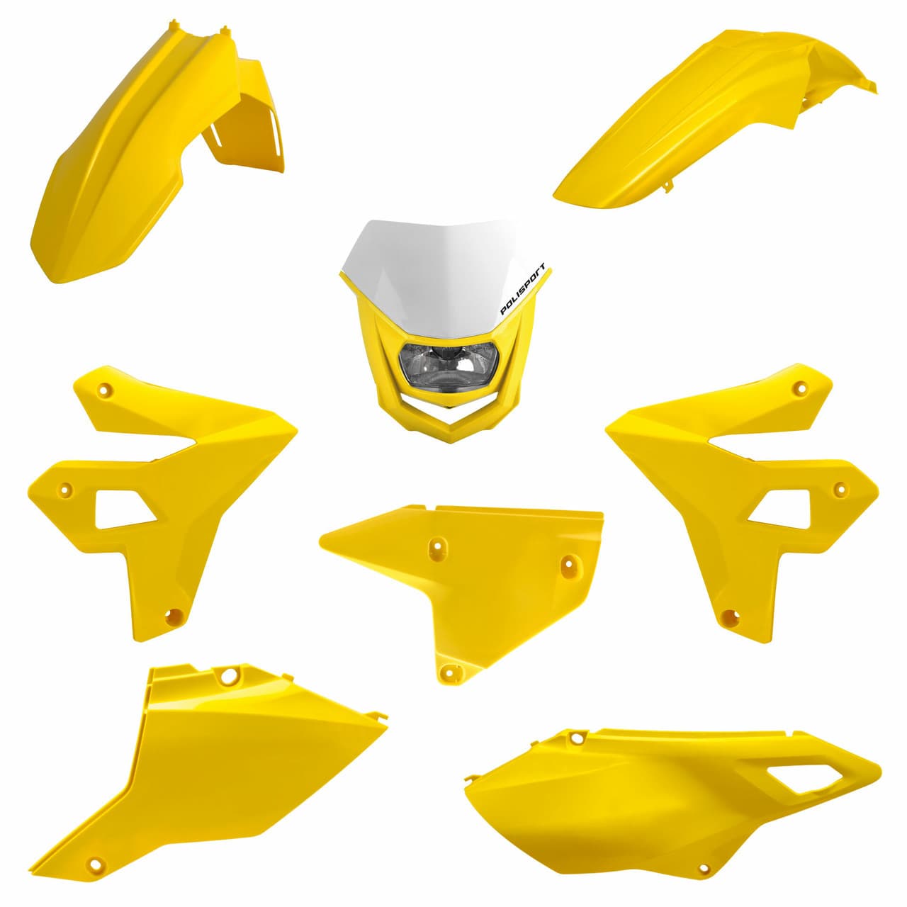 Polisport Restyling Kit W/Halo Headlight Yellow Suzuki DRZ400