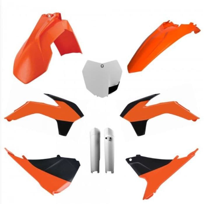 POLISPORT REPLICA PLASTIC KIT,FULL KIT KTM OEM COLOR(13-14)