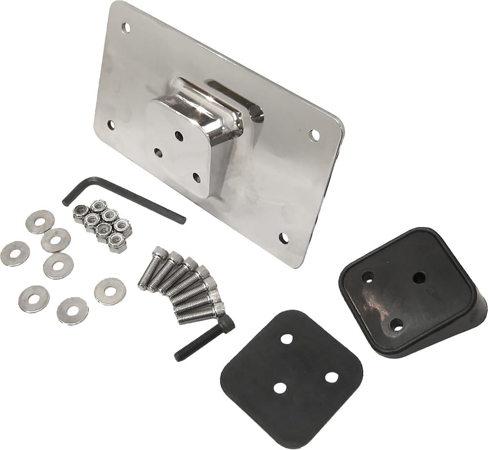 HardDrive Lay Down License Plate Mount Fender Mount Chrome