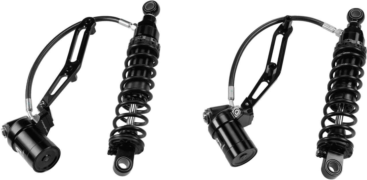 HardDrive Touring Remote Res Shocks 13"Standard Weight Billet Bracket