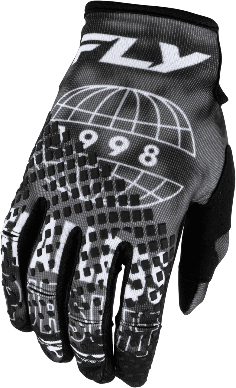Fly Racing Youth Kinetic Blur Gloves Black/Grey YM