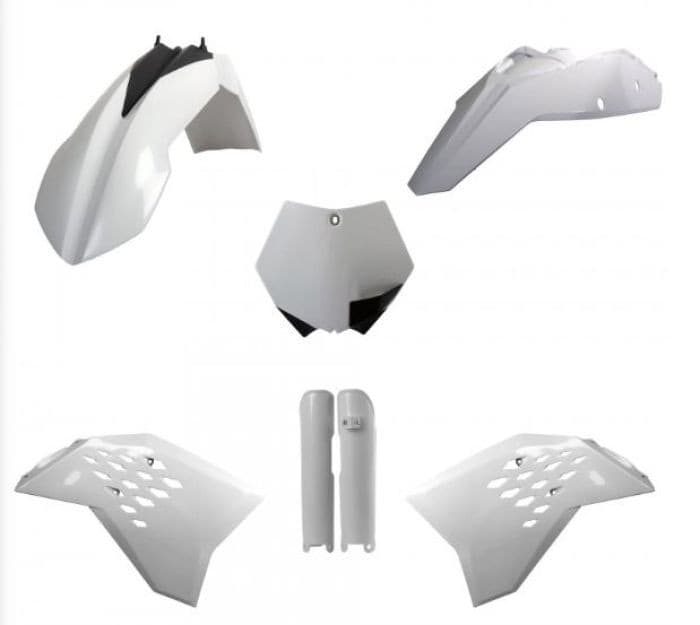 POLISPORT REPLICA PLASTIC KIT,FULL KIT KTM WHITE KTM