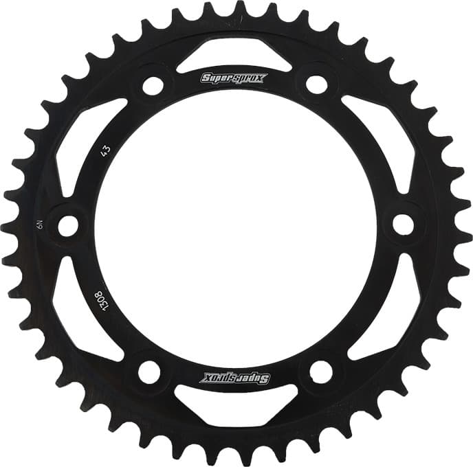 Supersprox Rear Sprocket Steel 43T-520 Black Honda