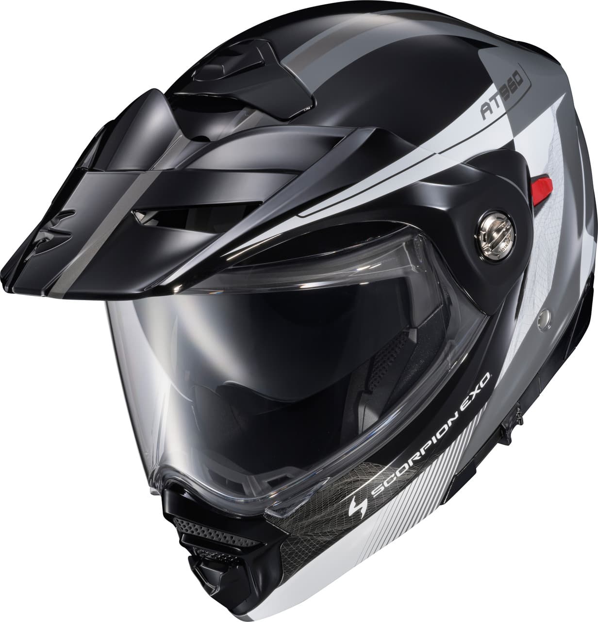 Scorpion Exo EXO-AT960 Modular Helmet Topographic 2 Black/White/Grey SM