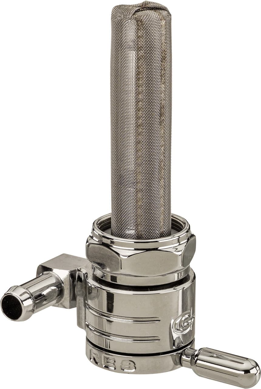Golan 22MM Petcock Forward Chrome 5/16 Hose