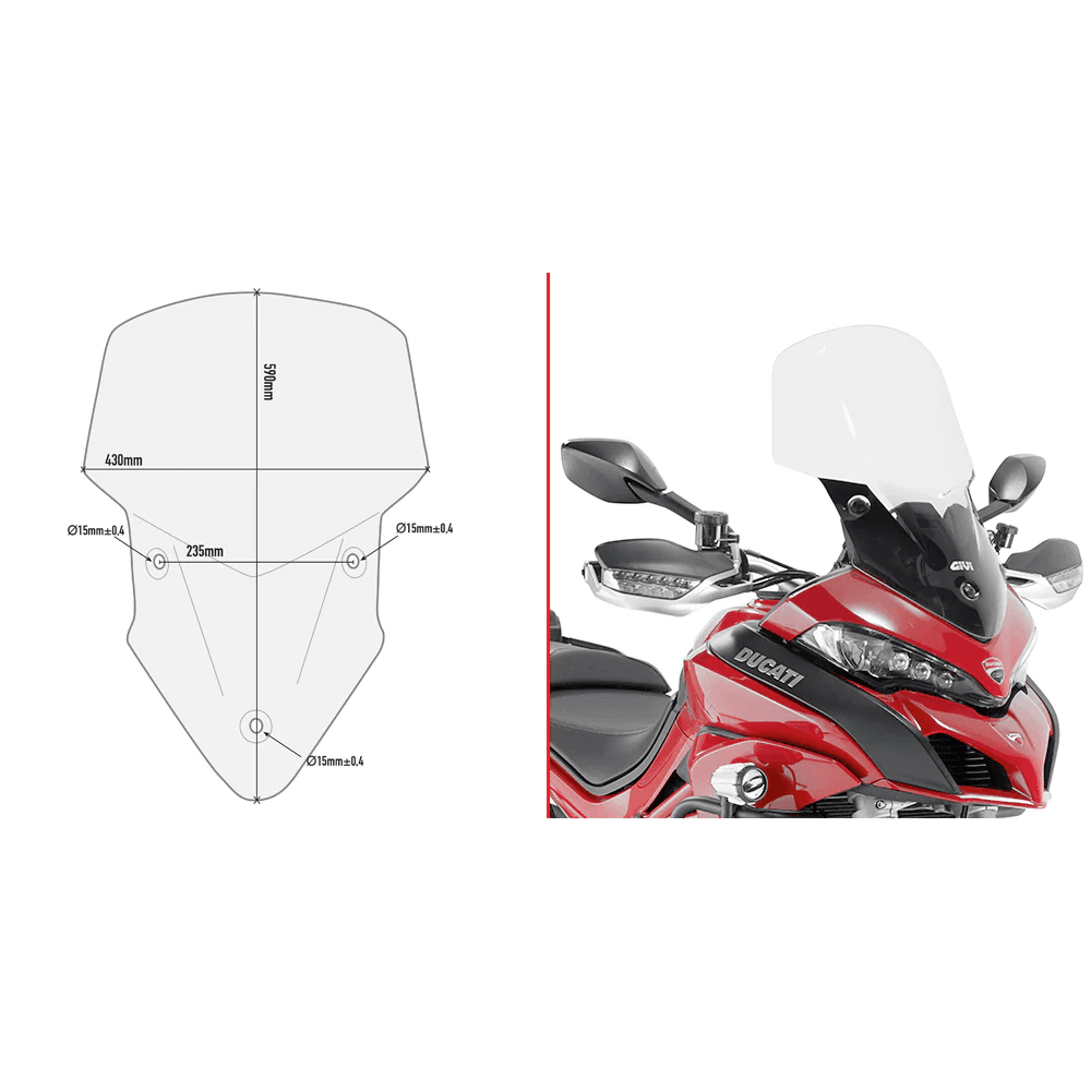 Givi Windshield Specific Clear Ducati