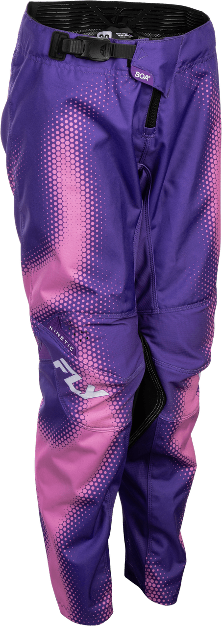 Fly Racing Youth Kinetic Torch Pants Purple/Pink Size 20
