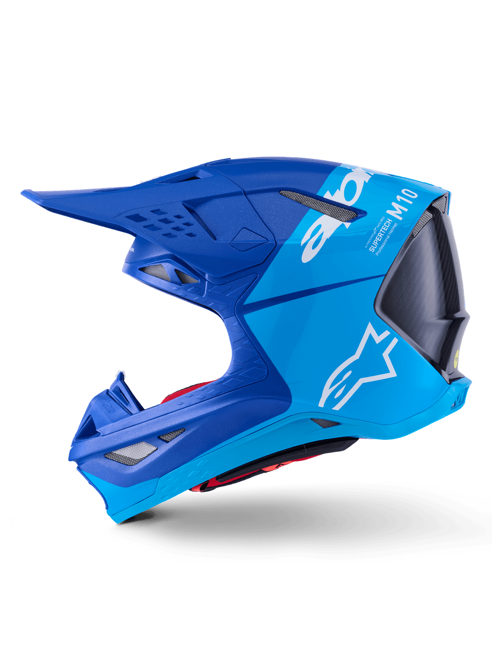 Alpinestars Supertech S-M10 Flood Helmet Met Blue/MD Blue/Black Crb M&G 2X