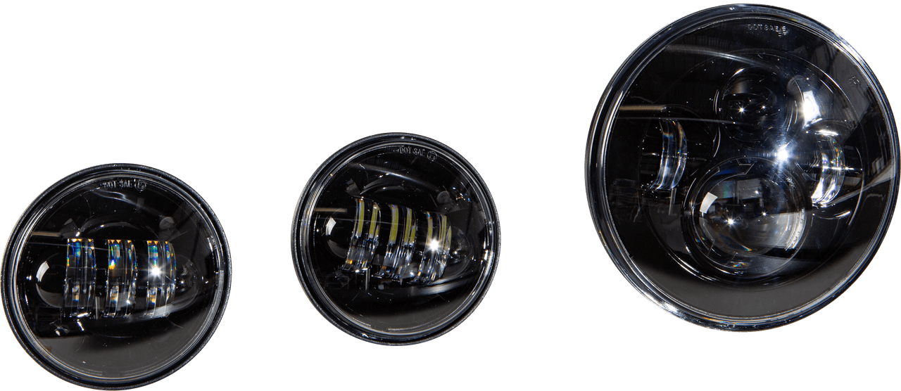 HardDrive LED Headlight/Passing Lamp Set Black