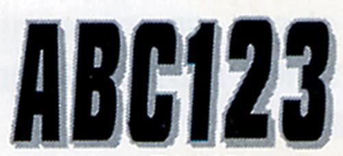 3" BLOCK LETTER & NUMBER BLACK / SILVER