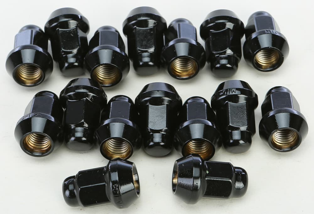 Awc 10MMX1.25 Tapered Lug Nuts Black 60' 14MM Head 16/Pack