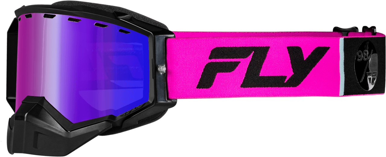 Fly Racing Zone Elite Snw Goggle Pink/Black W/Plrzd Rose Lens
