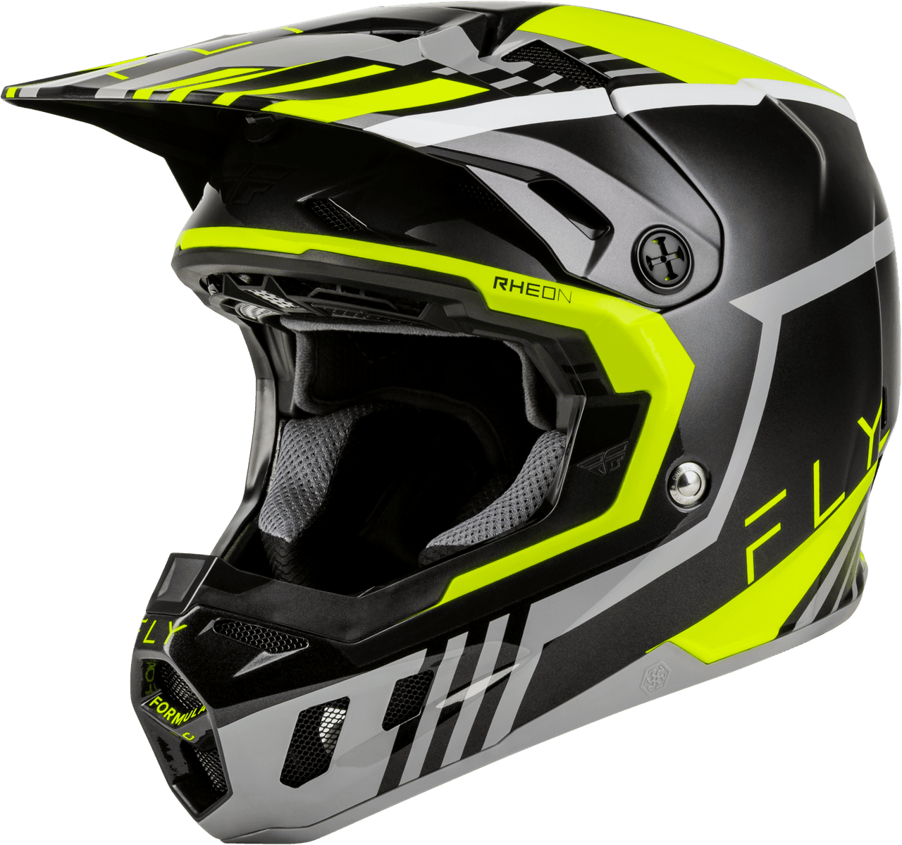 Fly Racing Formula Cc Strike Helmet Grey/Black/Hi-Vis SM