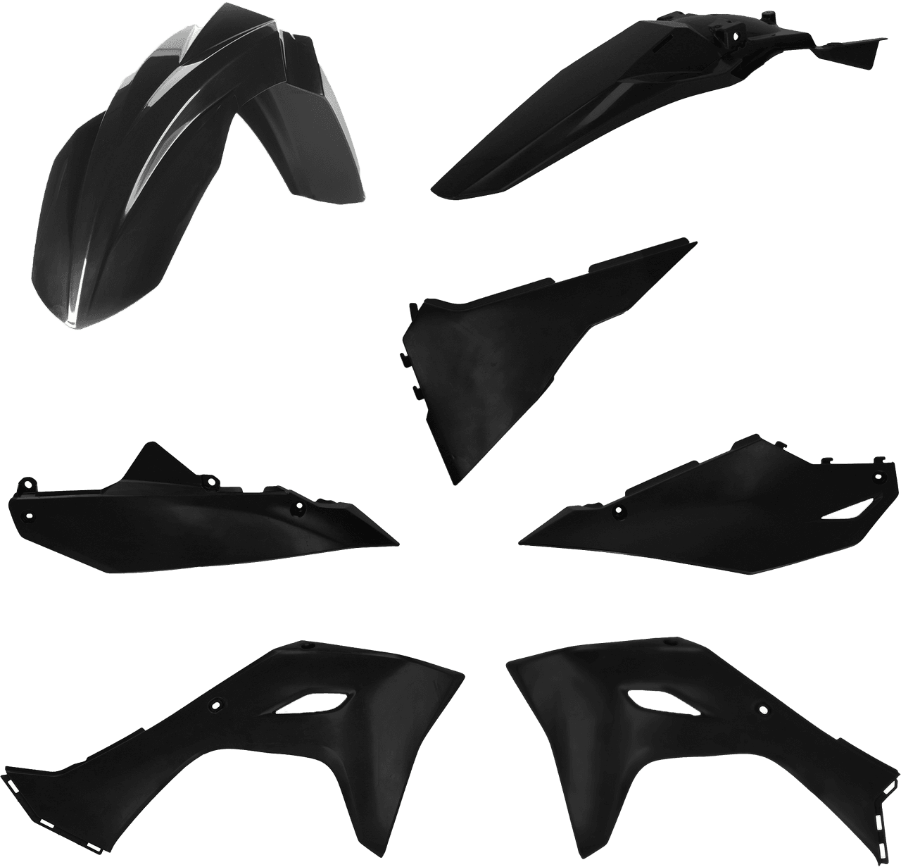Acerbis Plastic Kit Kawasaki Black