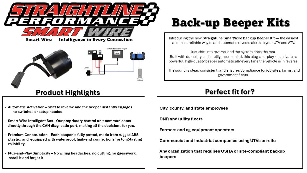 Straightline Automatic Backup Beeper Kit Can