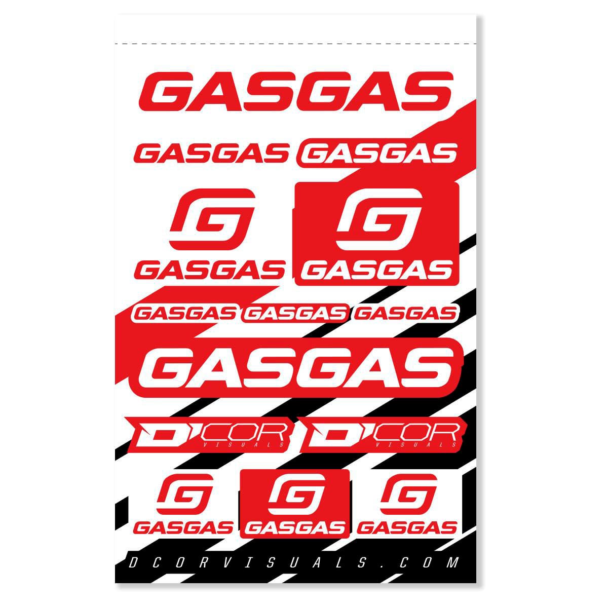 D-Cor Gasgas Decal Sheet 12 Mil