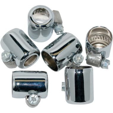 Namz Custom Cycle Chrome 3/8" Id Hose Clamps 6-Pack