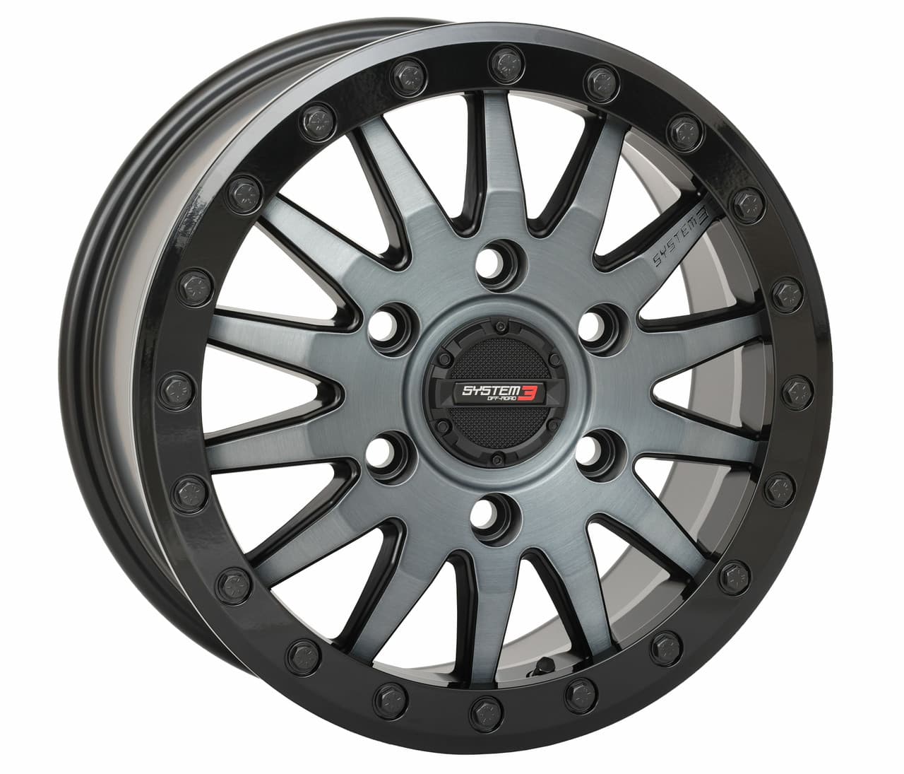 System 3 SB8 Wheel 15X7 5+2 (+38MM) 6/5.5 Matte Brushed Grey