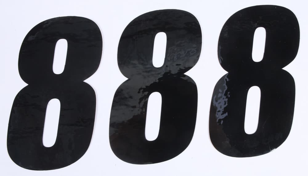 D-Cor Number 8 Black 6" 3/Pack