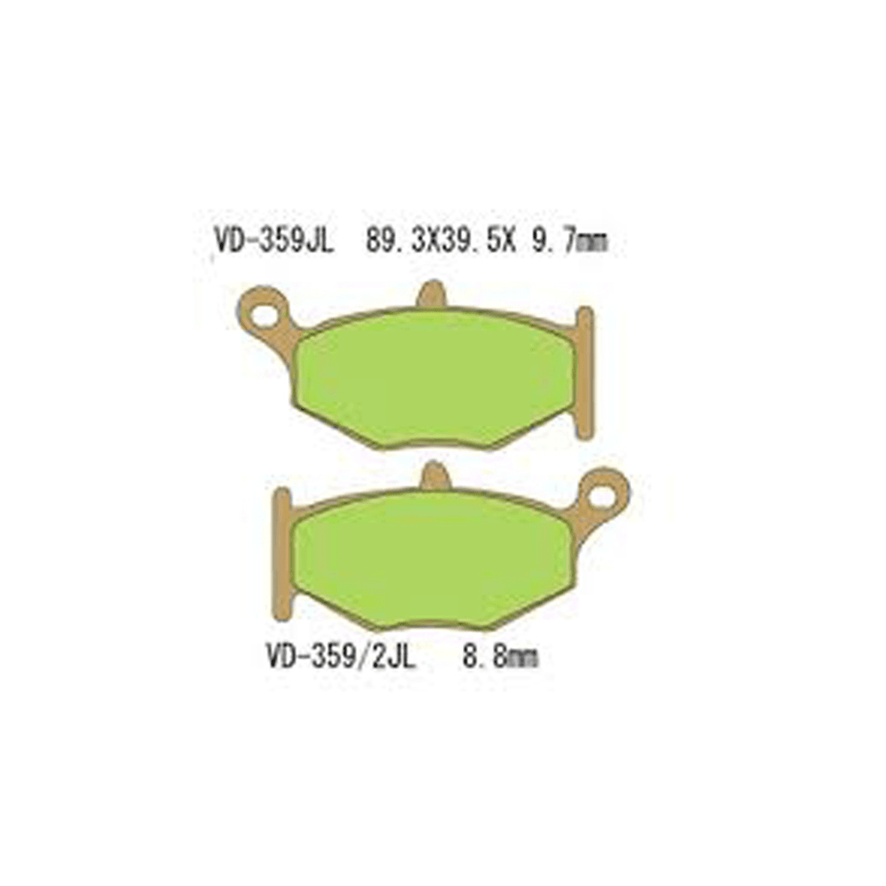 VESRAH SINTERED METAL BRAKE PADS, VD-359/2JL