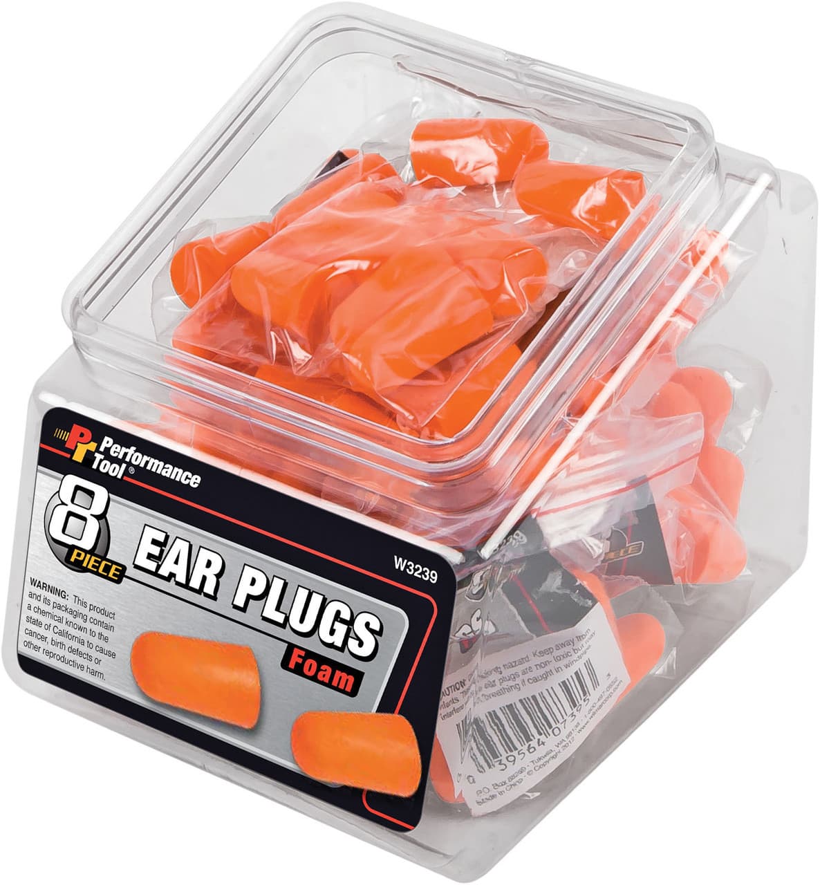 Performance Tool 8 Pack Ear PLUG/12 Pack W/Fishbowl Counter Display