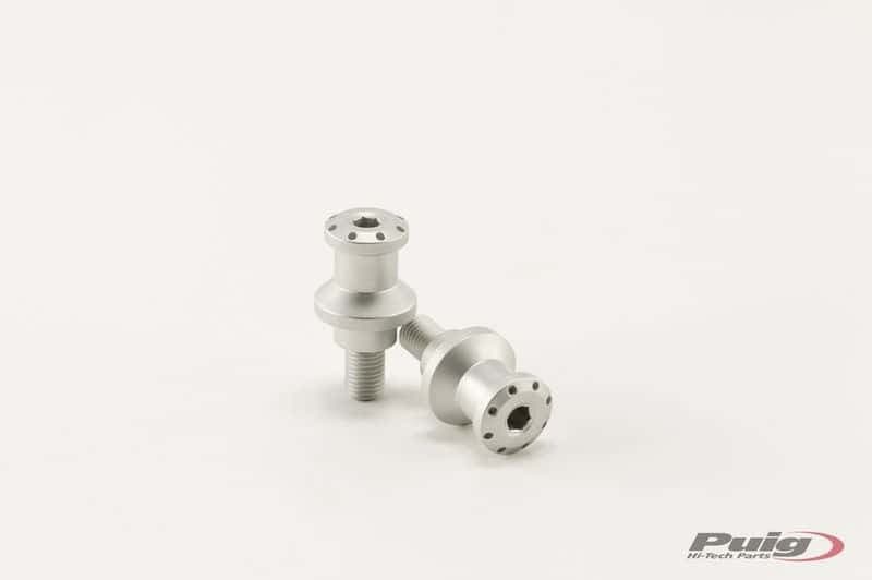 Puig Swingarm Spools Hi-Tech 10MM Silver 2/Pack