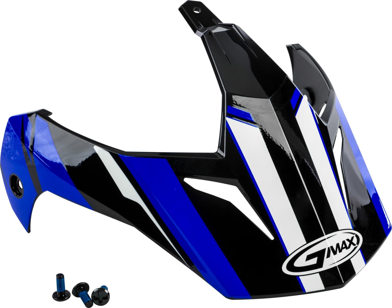 Gmax Visor Vertical Black/Blue W/Screws GM-11