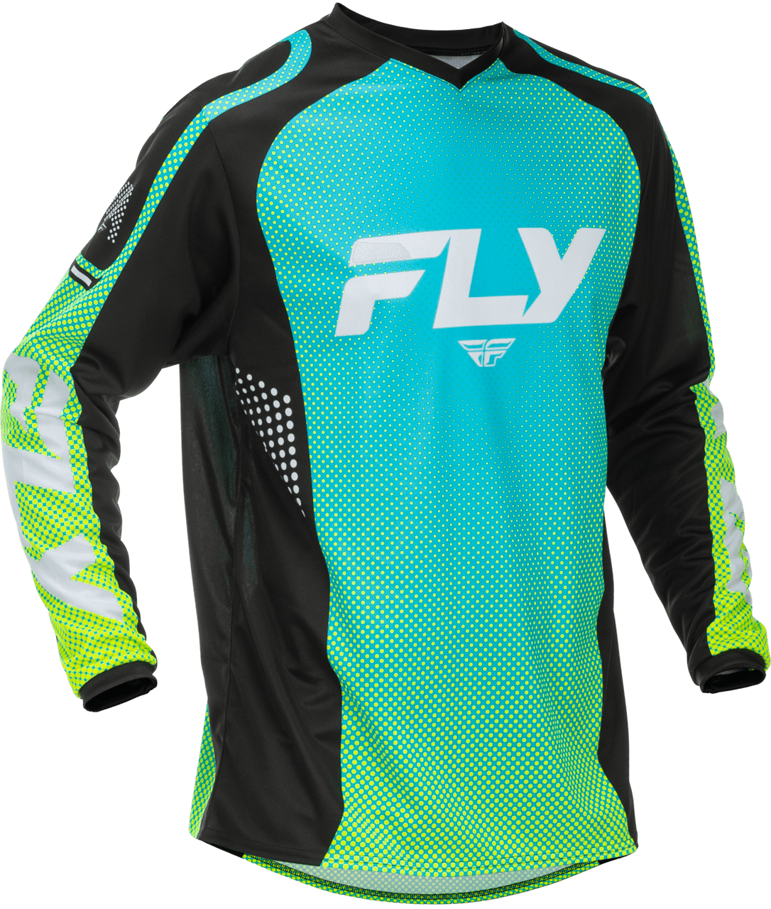 Fly Racing F-16 Jersey Aqua/Black/White XL