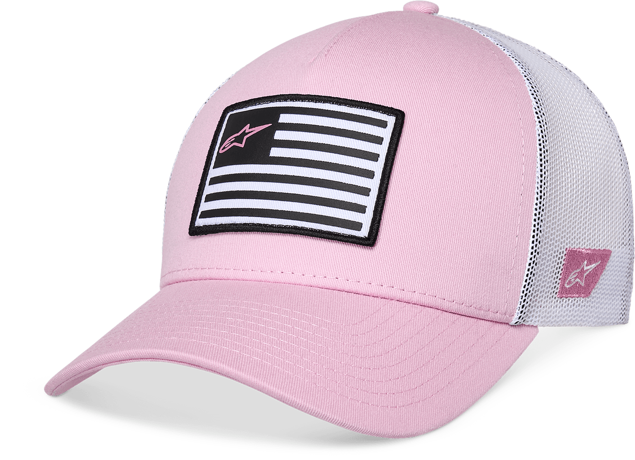 Alpinestars Flag Snapback Hat Pink/White