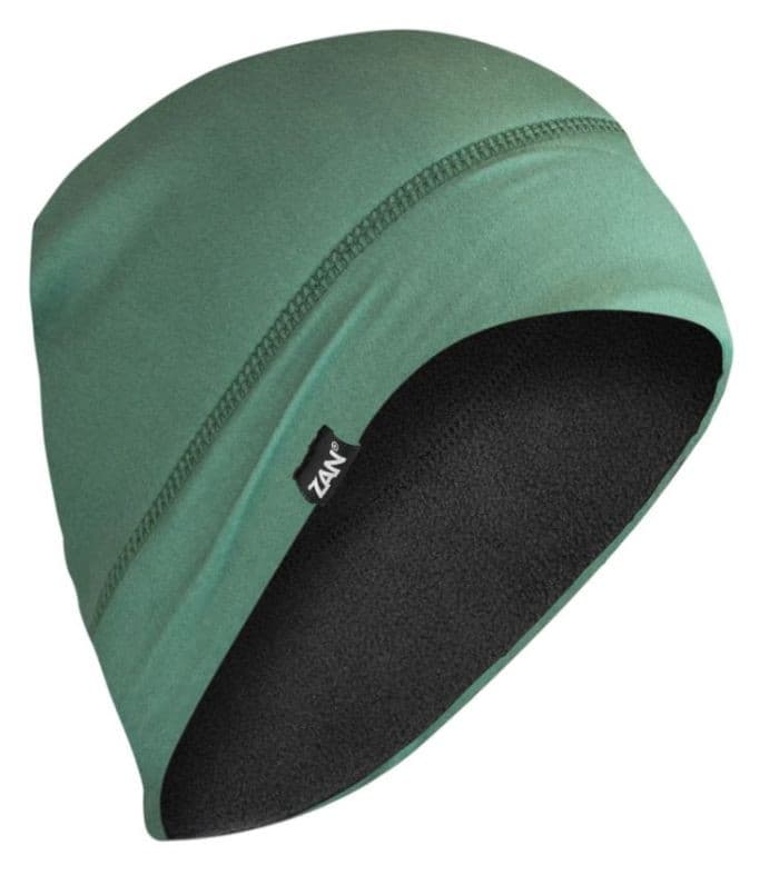 ZAN HELMET LINER/BEANIE SPORTFLEX UPF50+ FLEECE LINED GREEN