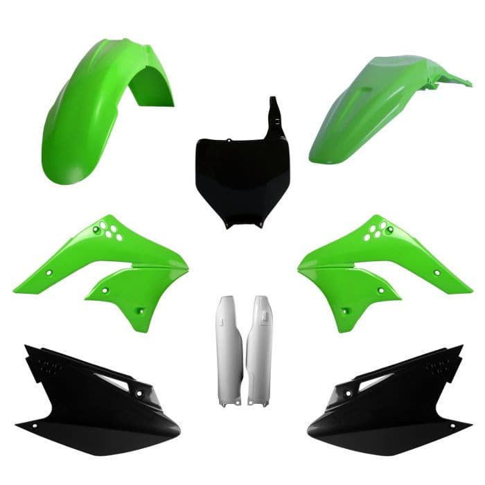 POLISPORT REPLICA PLASTIC KIT,FULL KIT KAWASAKI OEM COLOR