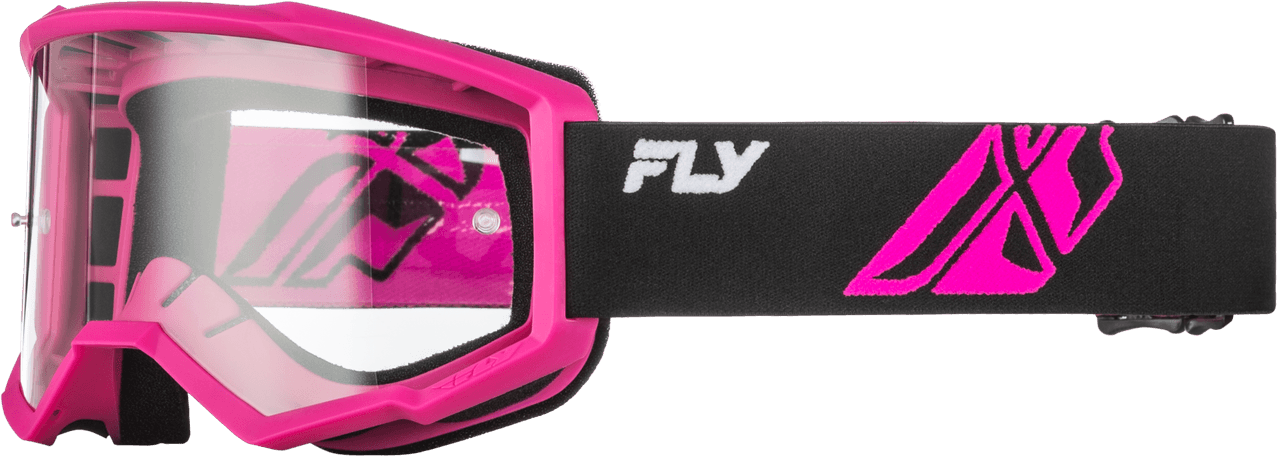 Fly Racing Focus Goggle Black/Pink W/ Clear Lens