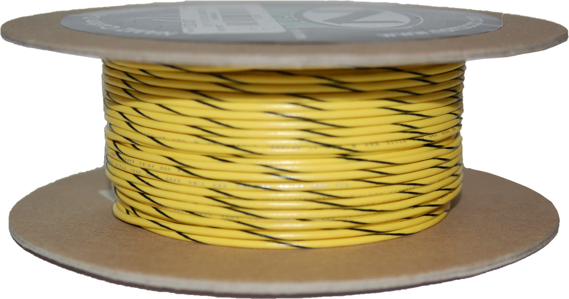 Namz Custom Cycle 100' Spool 20-GAUGE Wire (Yellow/Black Stripe)
