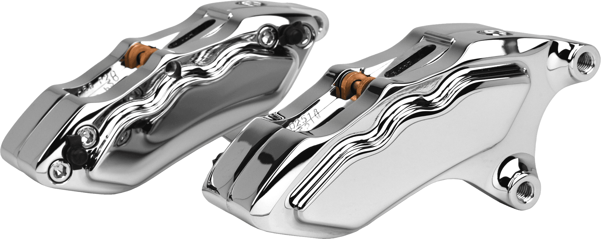 Hawg Halters Inc 6 Pist Front Dual Caliper Kit Chrome For 11.8" Rotor