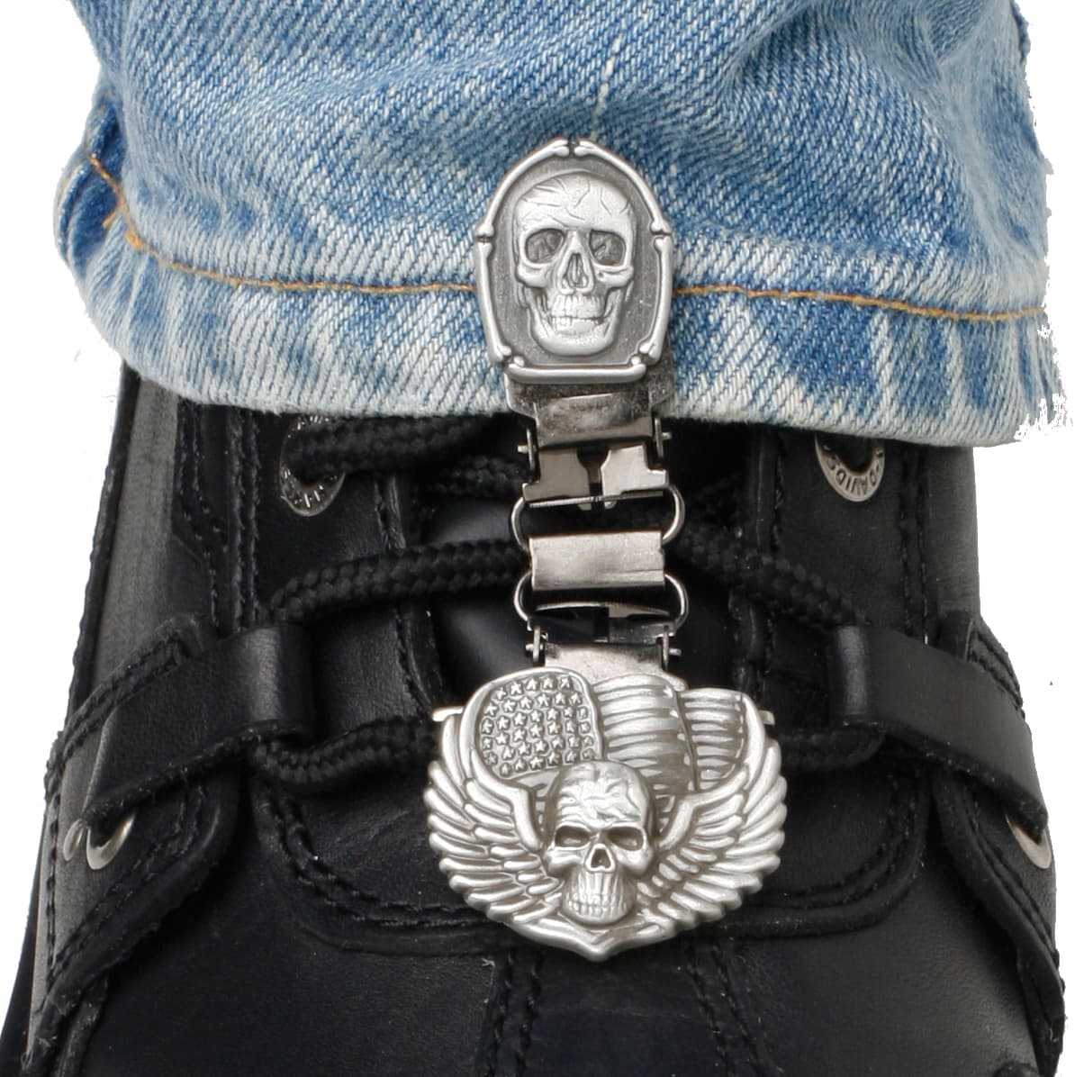 Ryder Clips Clips For Laced Boots Bones/Skull